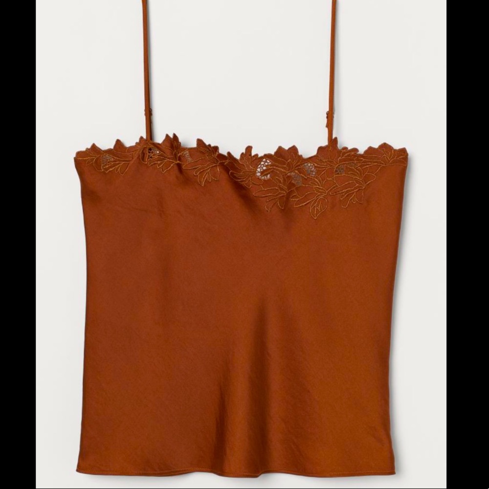 Embroidered Trim Cami